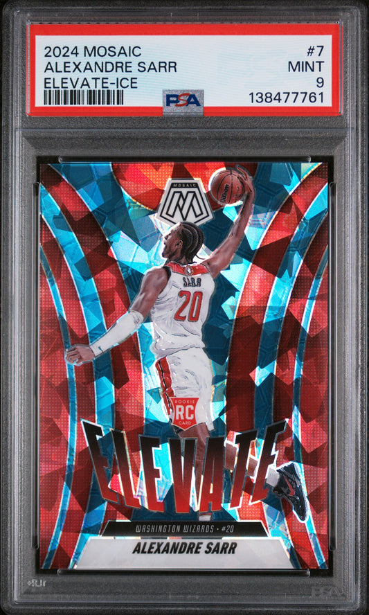 2024 Panini Mosaic Elevate #7 Alexandre Sarr Elevate-Ice PSA 9