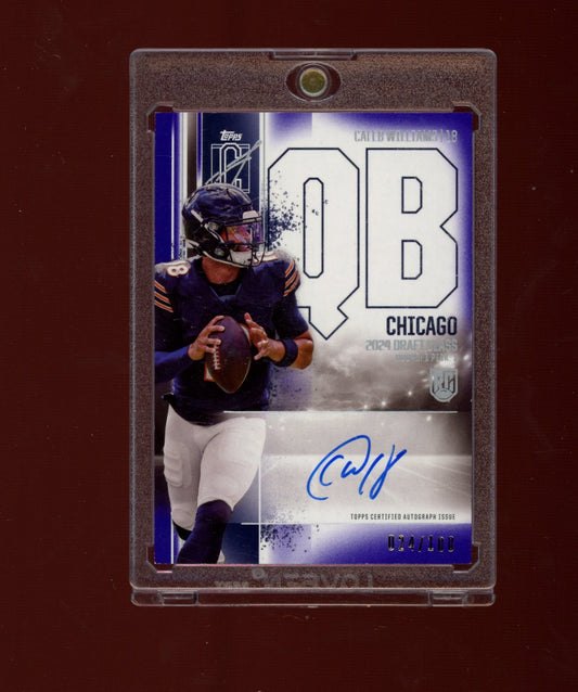 2024 Topps Signature Class #RCA-CW Caleb Williams RC Auto Variation Purple #/100