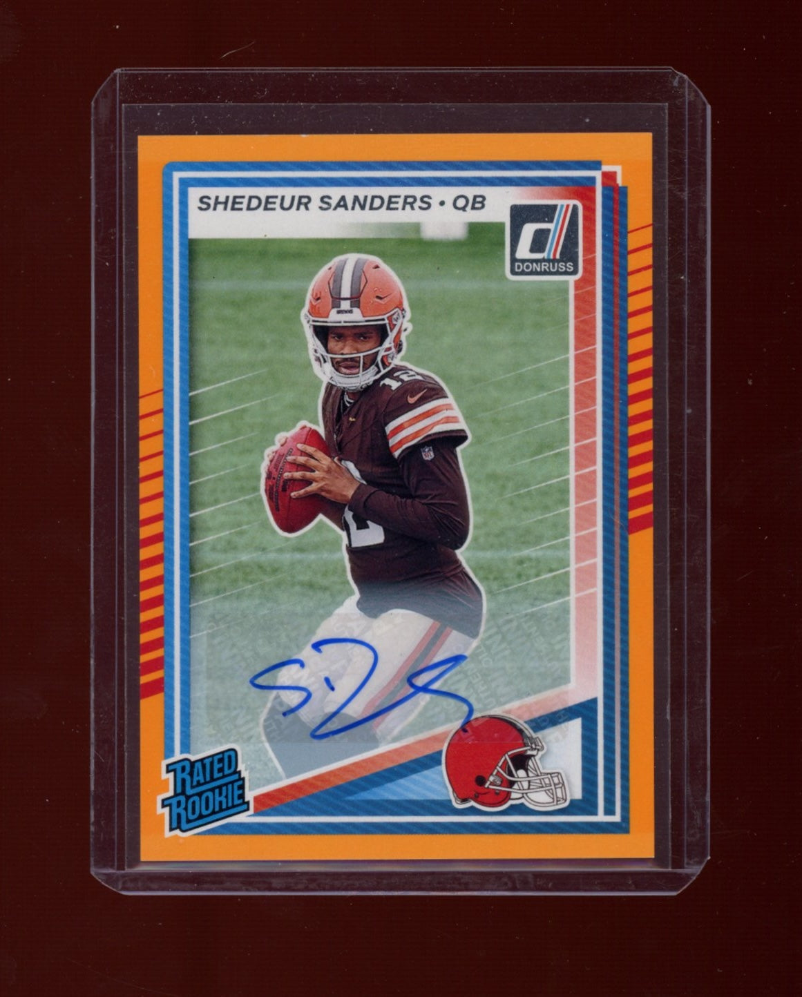 2025 Donruss #306 Shedeur Sanders Rated Rookies Autographs Orange