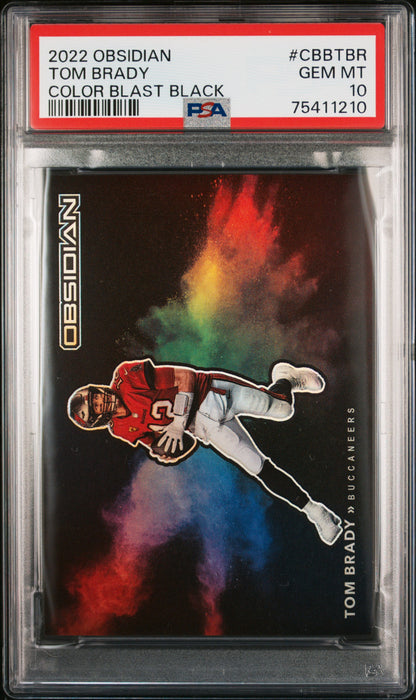 2022 Panini Obsidian Color Blast Black #CBBTBR Tom Brady  PSA 10
