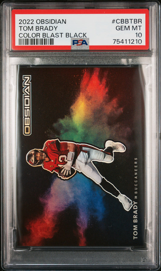 2022 Panini Obsidian Color Blast Black #CBBTBR Tom Brady  PSA 10