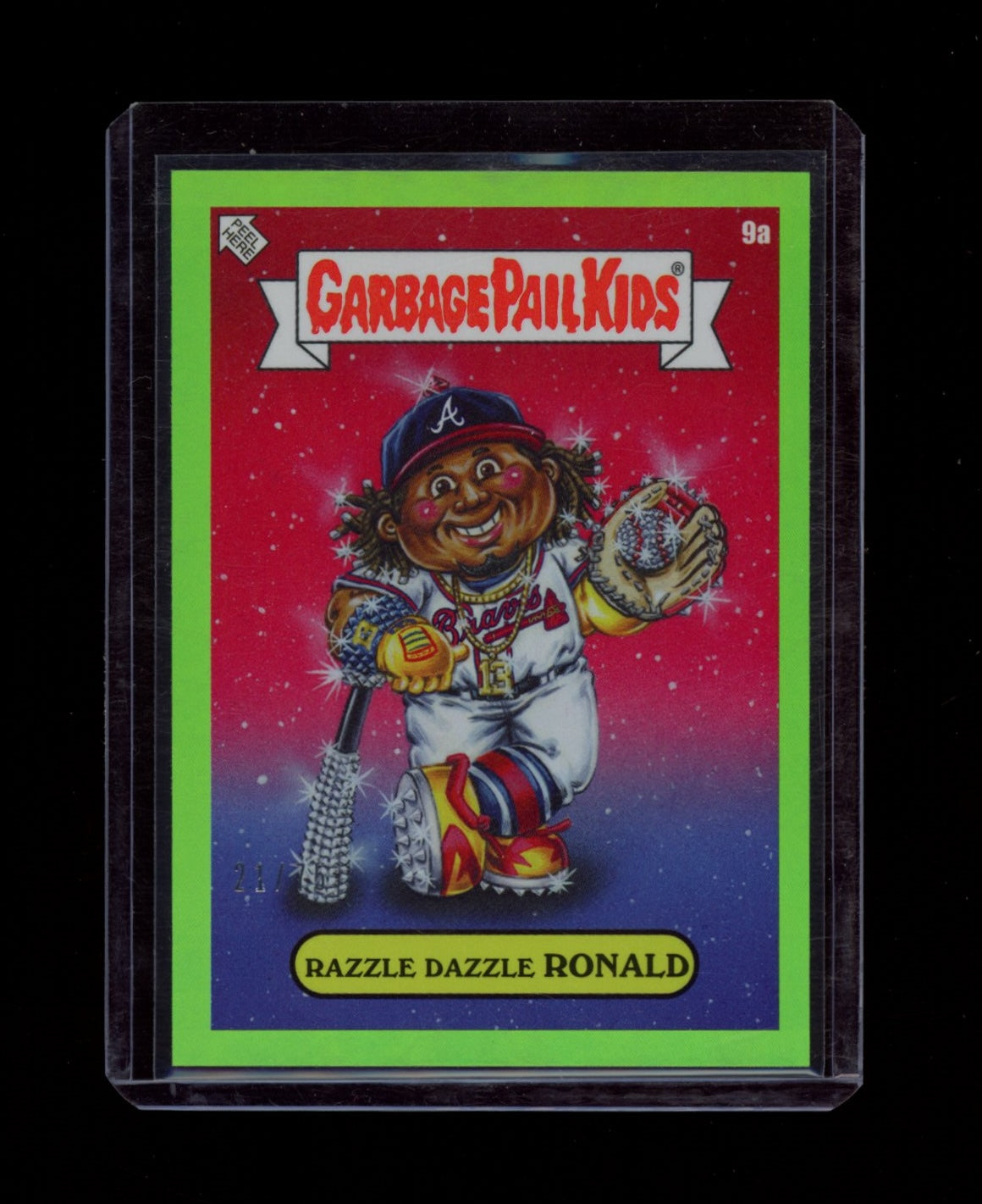 2023 Topps Garbage Pail Kids x MLB #9a Razzle Dazzle Ronald Green Foil #/75