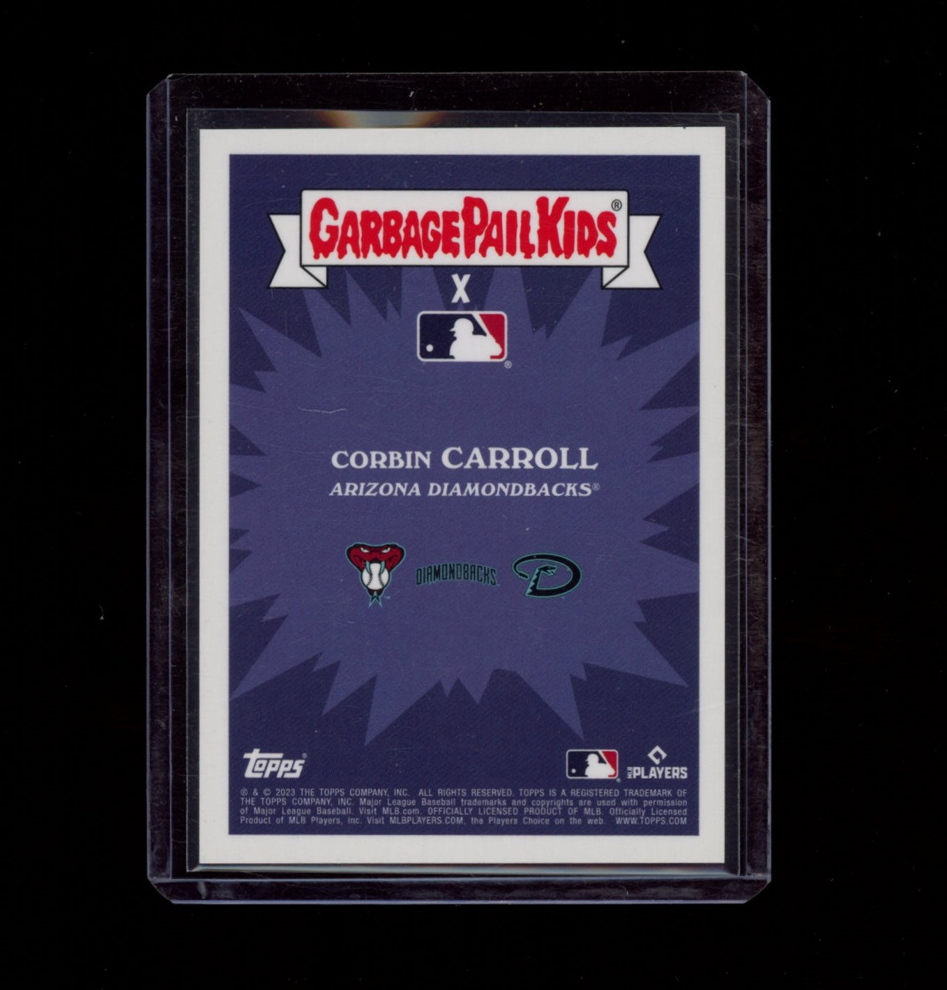 2023 Topps Garbage Pail Kids x MLB  Coiled Corbin Stitching Foil #/199