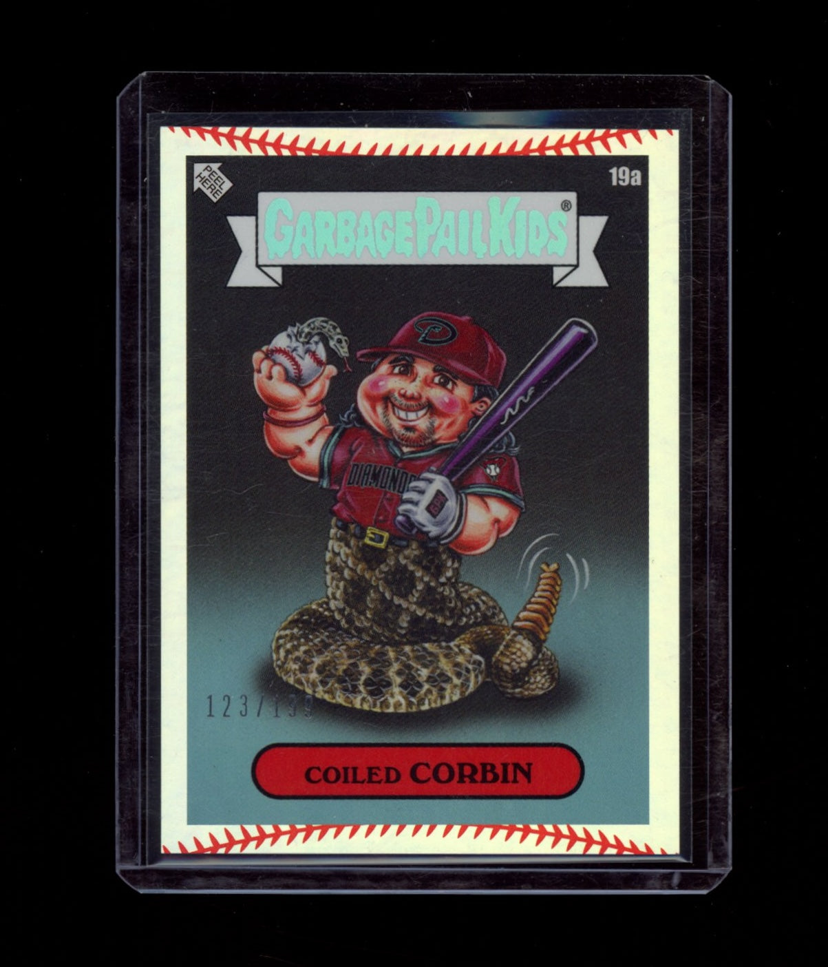 2023 Topps Garbage Pail Kids x MLB  Coiled Corbin Stitching Foil #/199