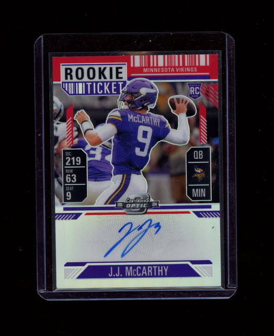 2024 Panini Contenders Optic #101 J.J. McCarthy Red #/175