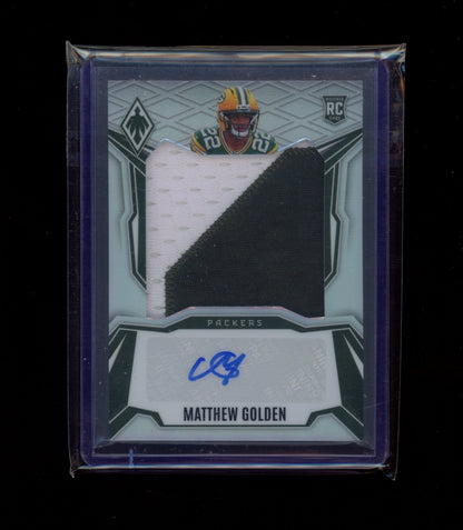 2025 Panini Phoenix #RPS-MGN Matthew Golden Rookie Patch Auto Prizm #/149