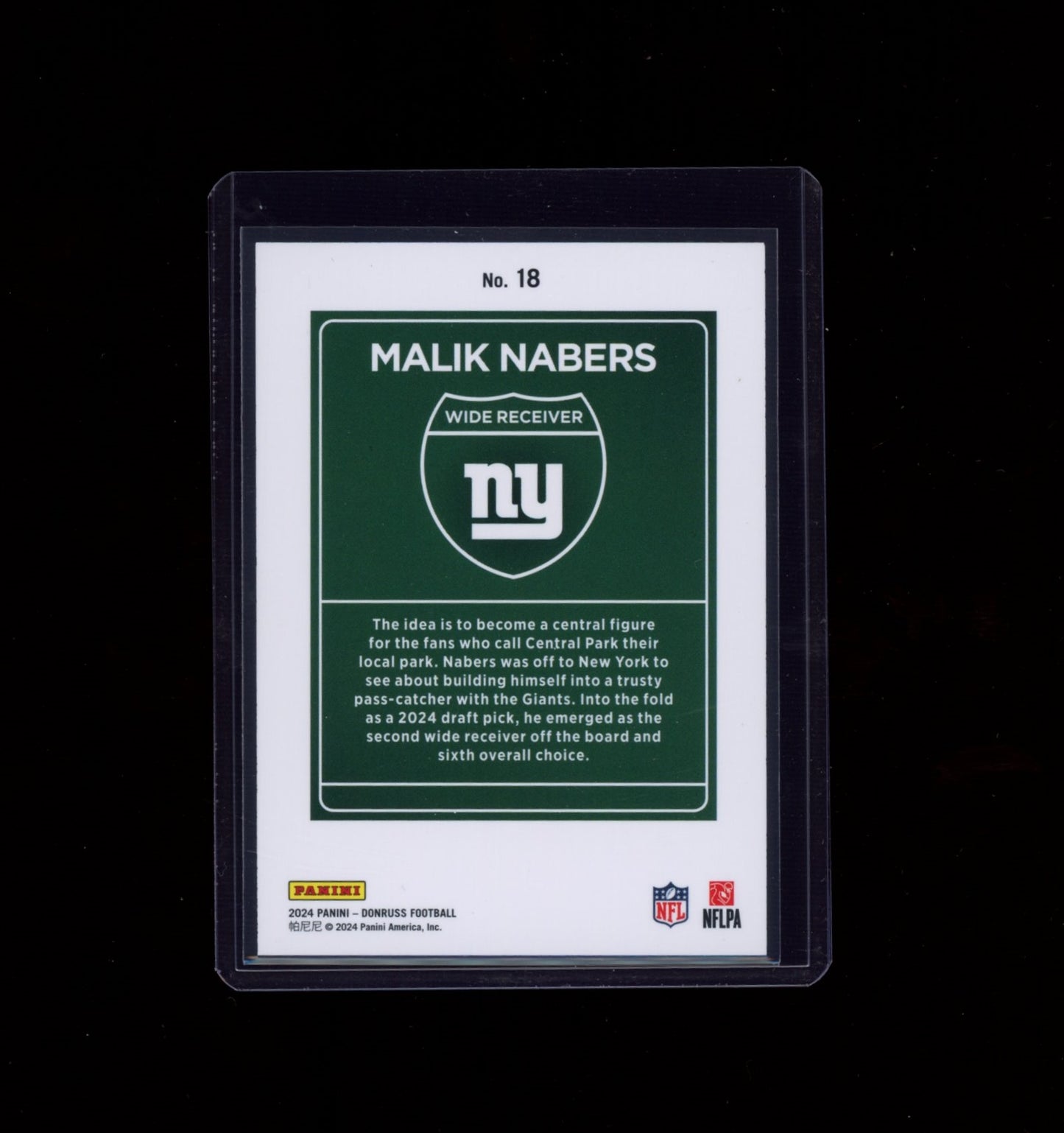 2024 Donruss #18 Malik Nabers Downtown