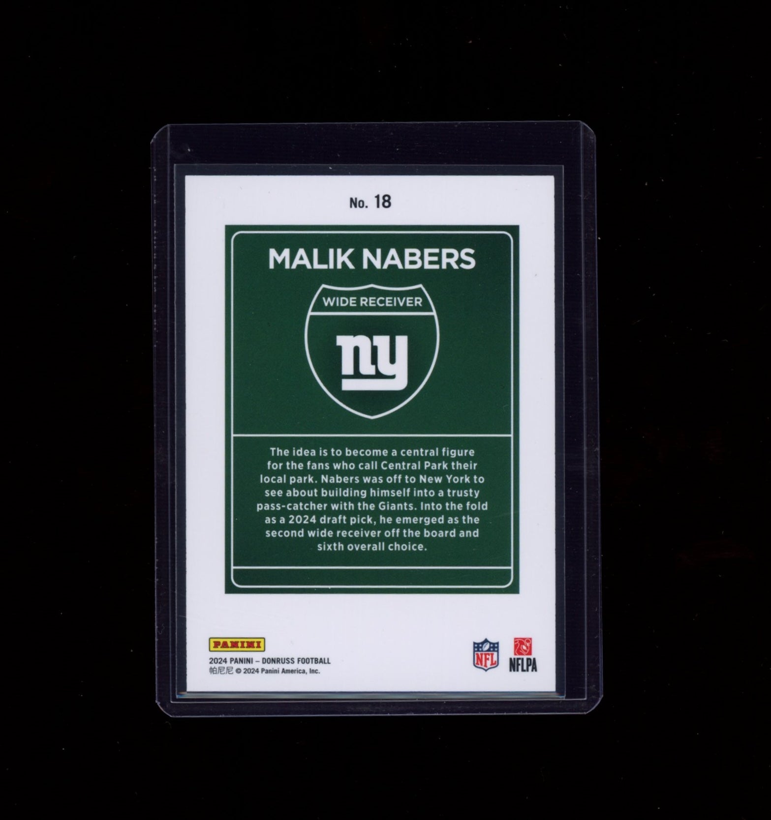 2024 Donruss #18 Malik Nabers Downtown