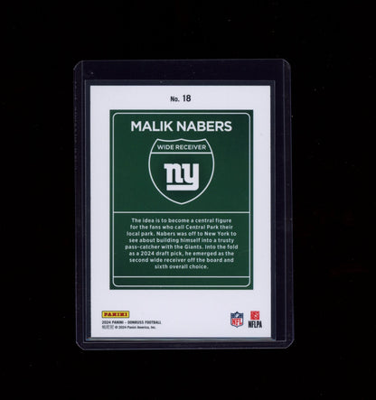 2024 Donruss #18 Malik Nabers Downtown