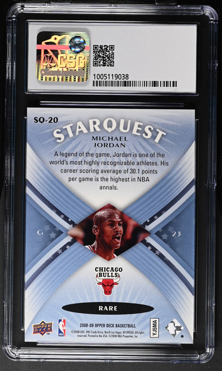 #SQ-20 Michael Jordan StarQuest Rare CGC 9