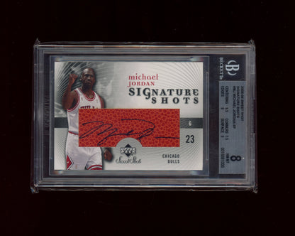 2005-06 Sweet Shot Signature Shots #MJ Michael Jordan SP AUTO BGS 8