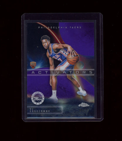2025-26 Topps Chrome #AC-13 VJ Edgecombe Activators Purple Refractor #/75