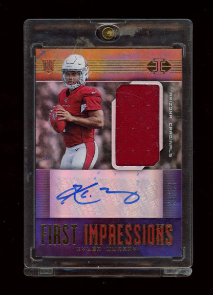 2019 Panini Illusions #126 Kyler Murray First Impressions Auto Mem #/50