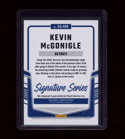 2024 Donruss #SS-KM Kevin McGonigle Signature Series Red #/99