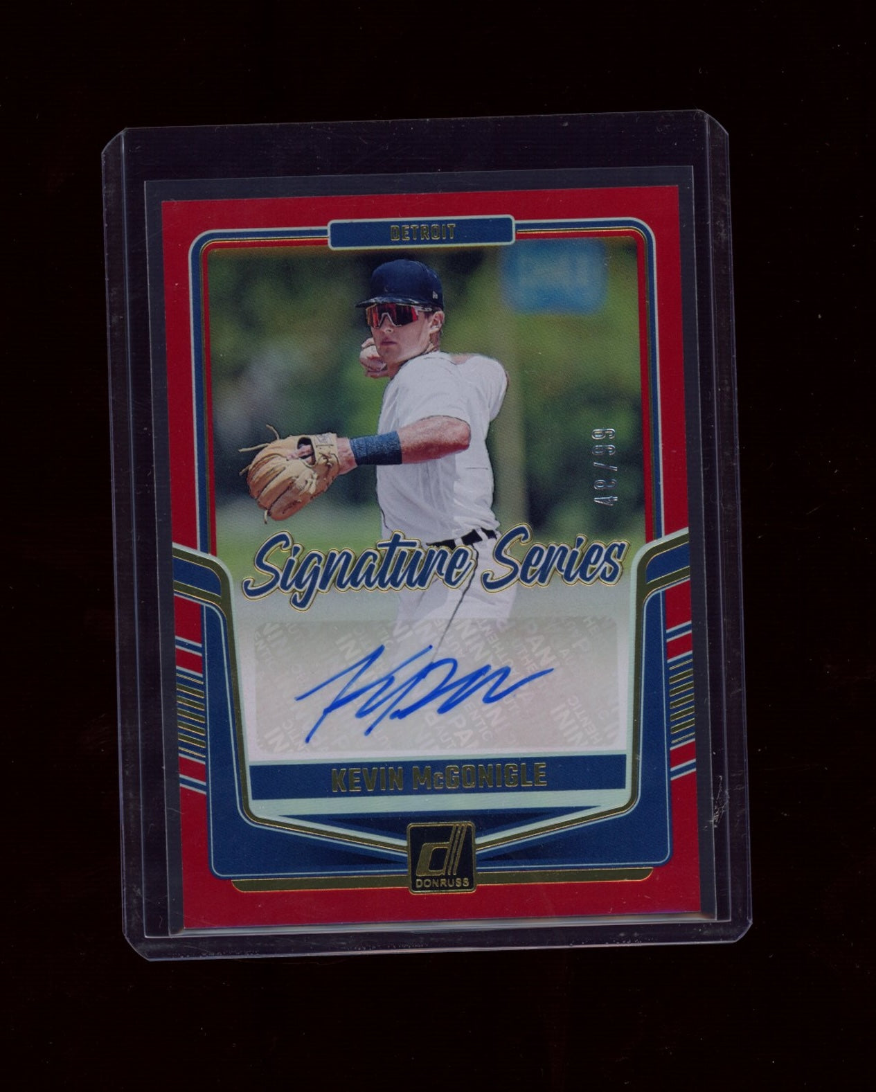 2024 Donruss #SS-KM Kevin McGonigle Signature Series Red #/99