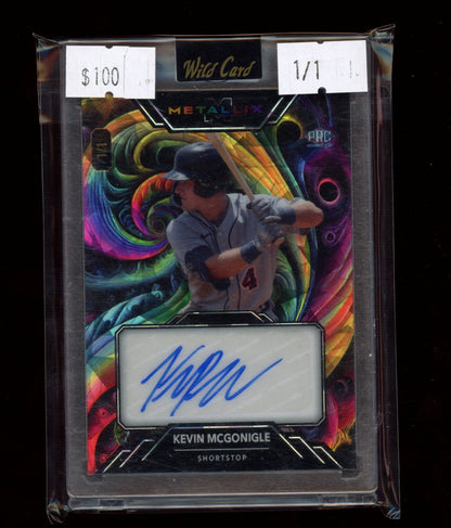 2024 Wild Card Premium Matte #BCA-KM Kevin McGonigle Gold Foil #/1 auto