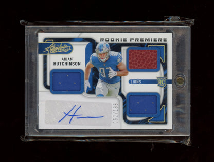 2022 Panini Absolute #213 Aidan Hutchinson #/199 RPA