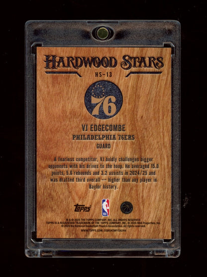 2025-26 Topps #HS-13 VJ Edgecombe Hardwood Stars