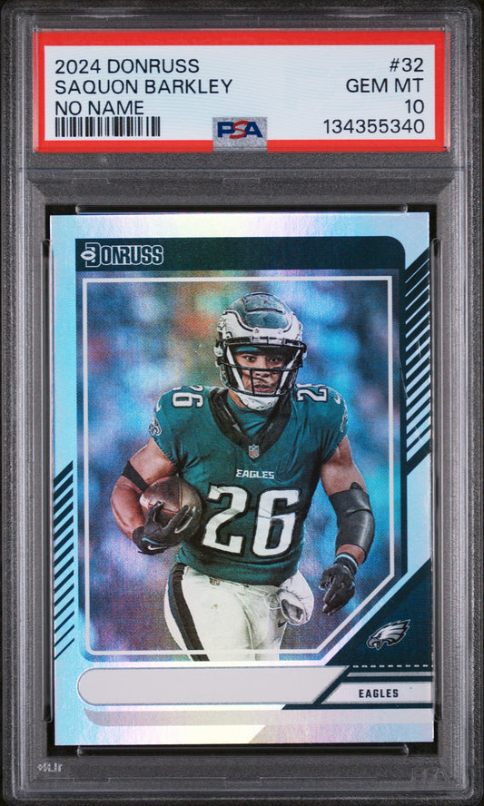 2024 Panini Donruss #32 Saquon Barkley No Name PSA 10
