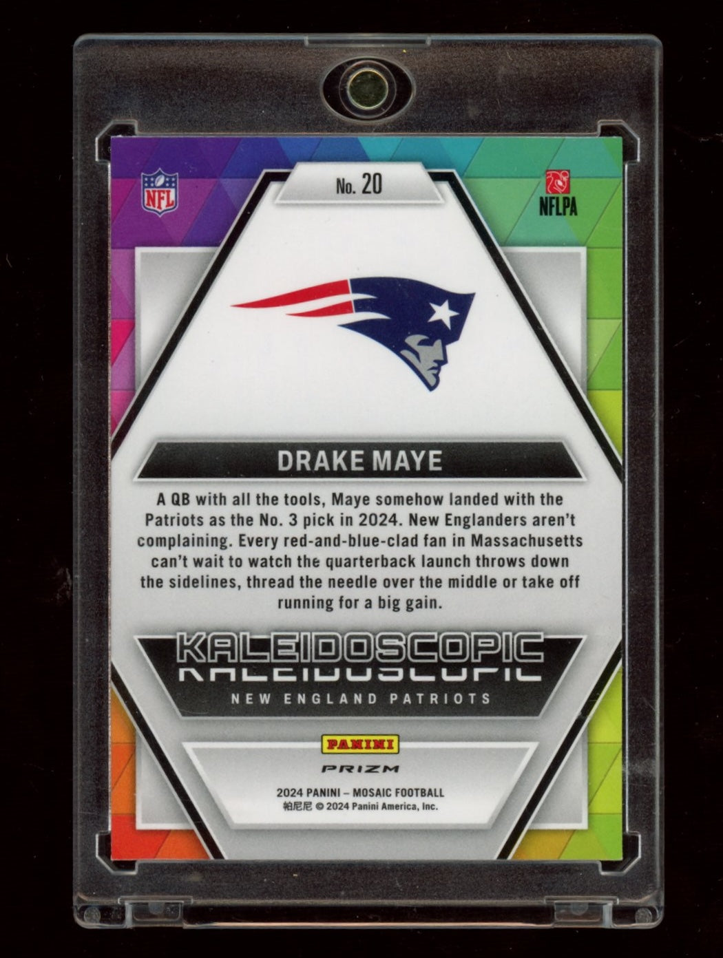 2024 Panini Mosaic #20 Drake Maye Kaleidoscopic