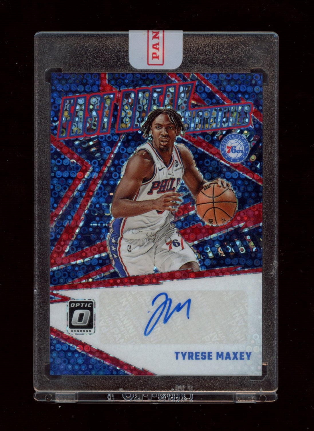 2023-24 Donruss Optic #FBS-MAX Tyrese Maxey Fast Break Signatures