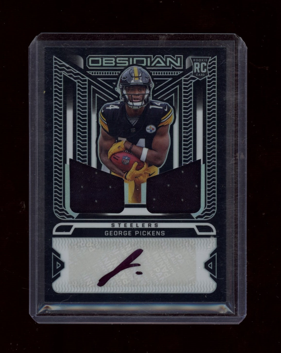 2022 Panini Obsidian #RJI-GPI George Pickens Rookie Jersey Ink #/175
