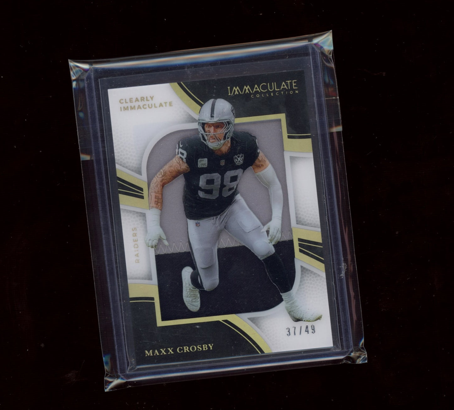2025 Panini Immaculate Clearly #CIJMC Maxx Crosby #/49