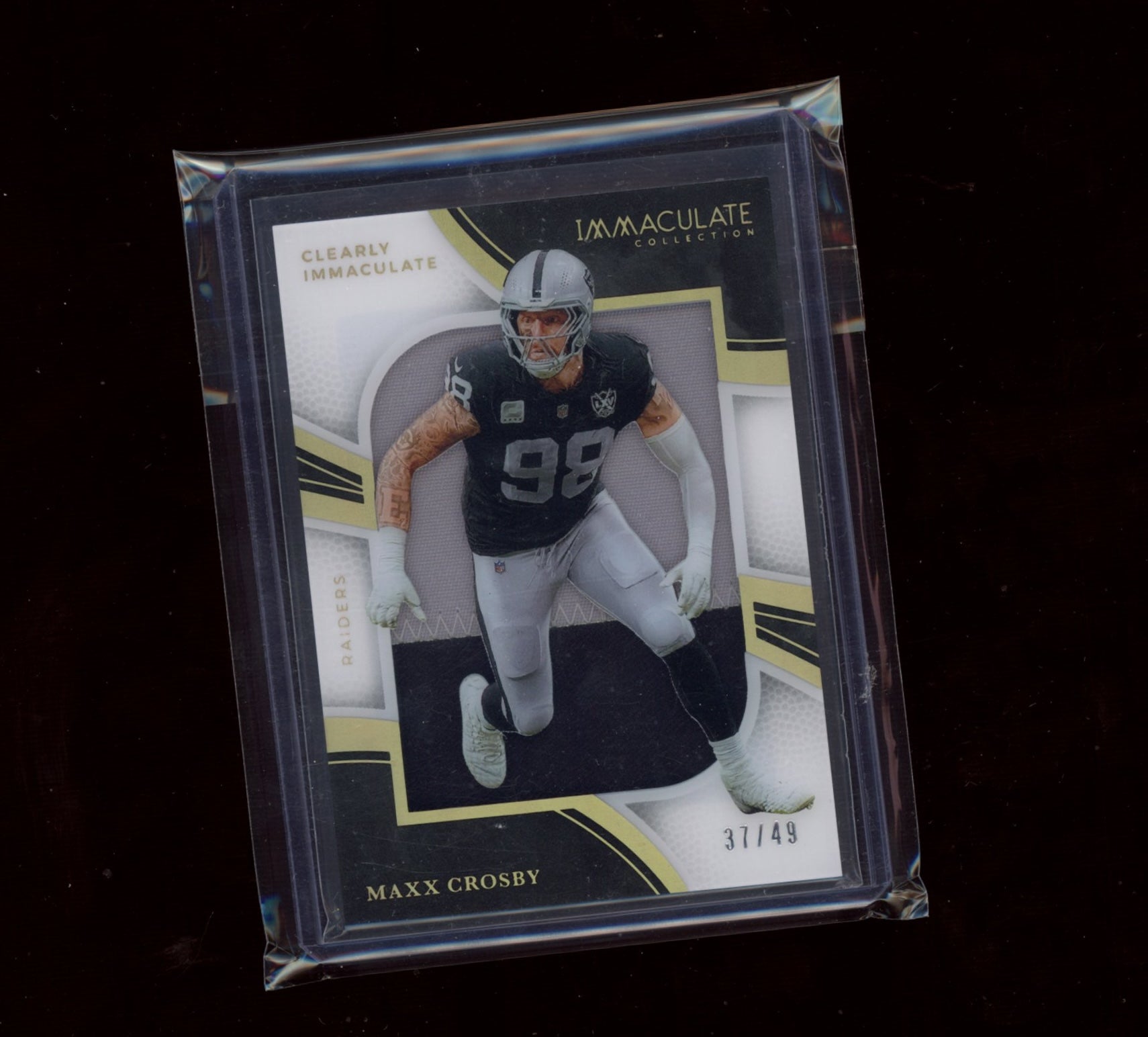 2025 Panini Immaculate Clearly #CIJMC Maxx Crosby #/49