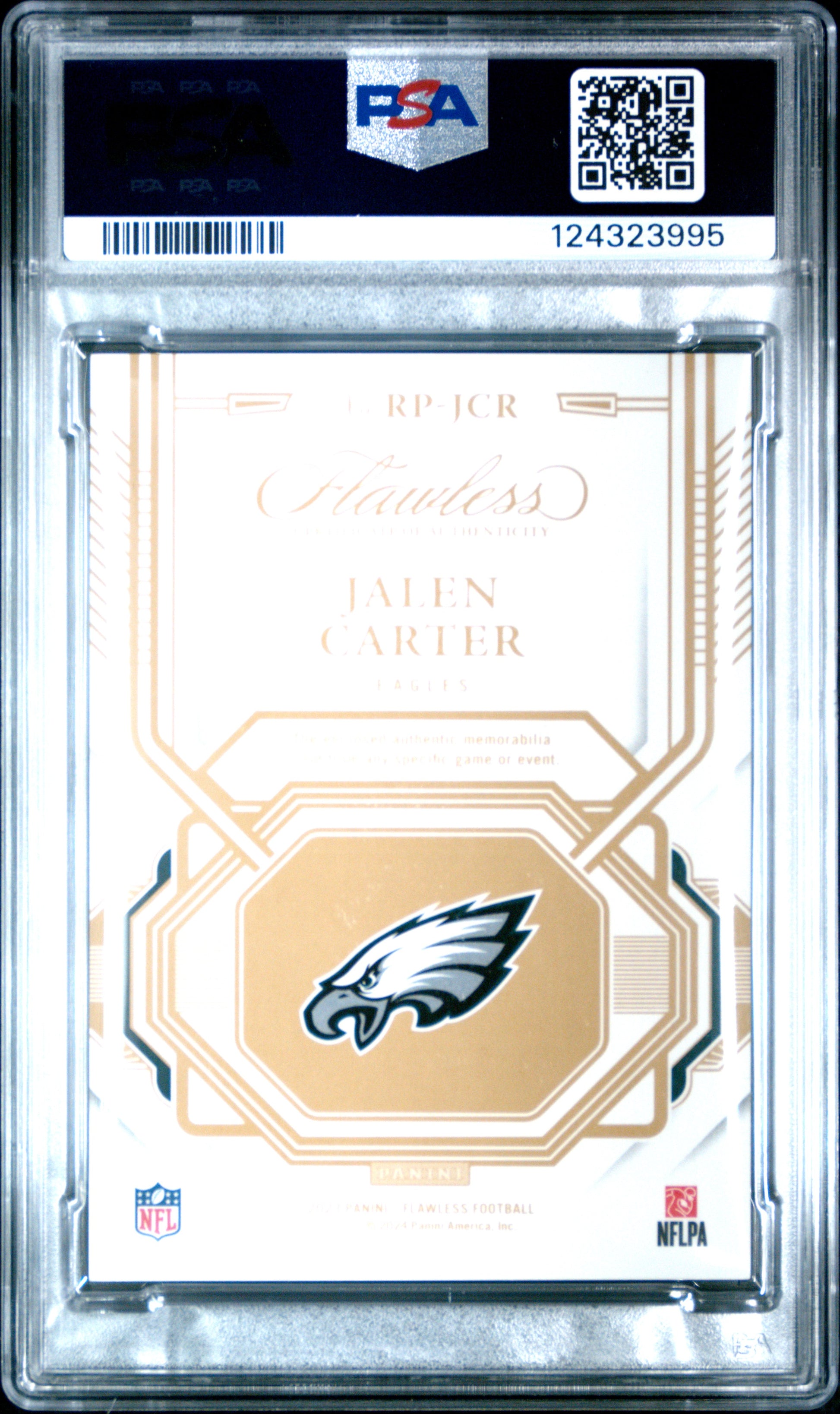2023 Panini Flawless Rookie Patches #RPJCR Jalen Carter PSA 9