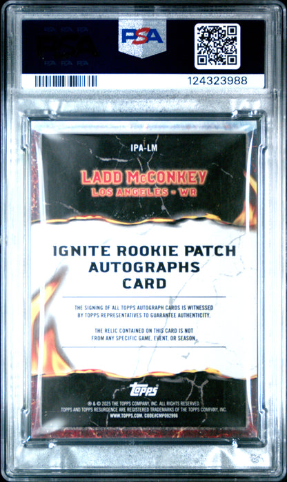 2024 Topps Resurgence Ignite RPA #IPALM Ladd Mcconkey /75 PSA 9