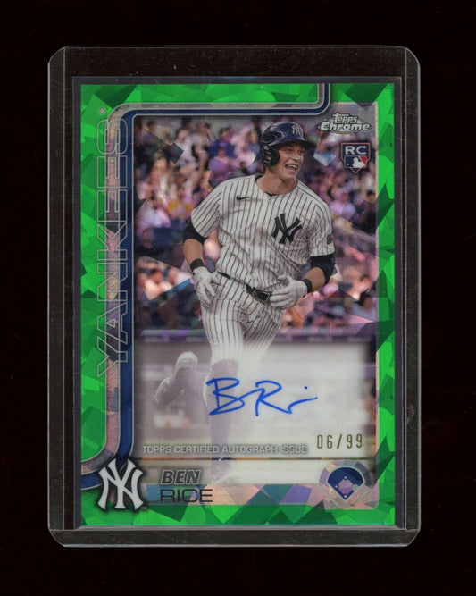 2025 Topps Chrome Update Sapphire Edition #USA-BR Ben Rice  Green Sapphire #/99
