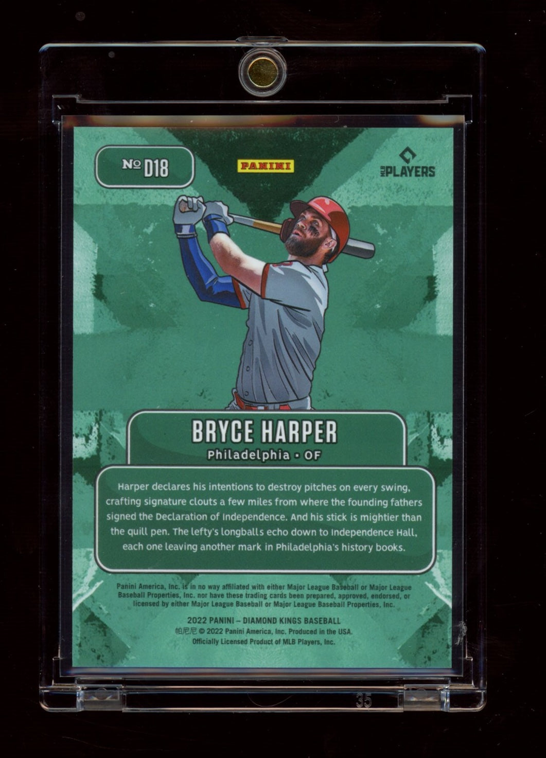2022 Panini Diamond Kings #D18 Bryce Harper Downtown