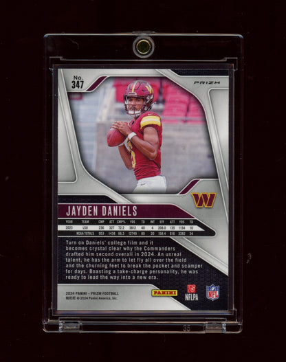 2024 Panini Prizm #347 Jayden Daniels Black and White Checker