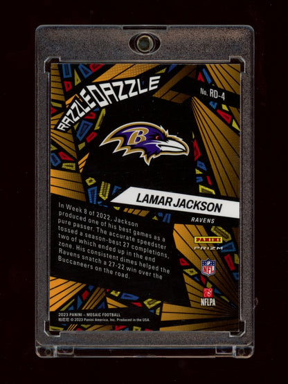 2023 Panini Mosaic #RD-4 Lamar Jackson Razzle Dazzle