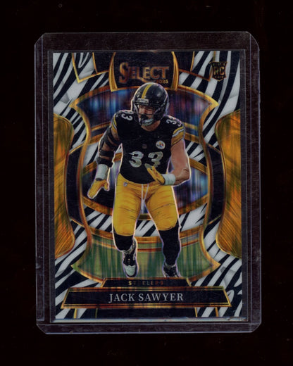 2025 Panini Select #53 Jack Sawyer Zebra Prizm
