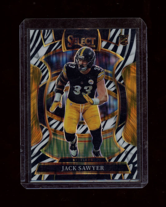 2025 Panini Select #53 Jack Sawyer Zebra Prizm