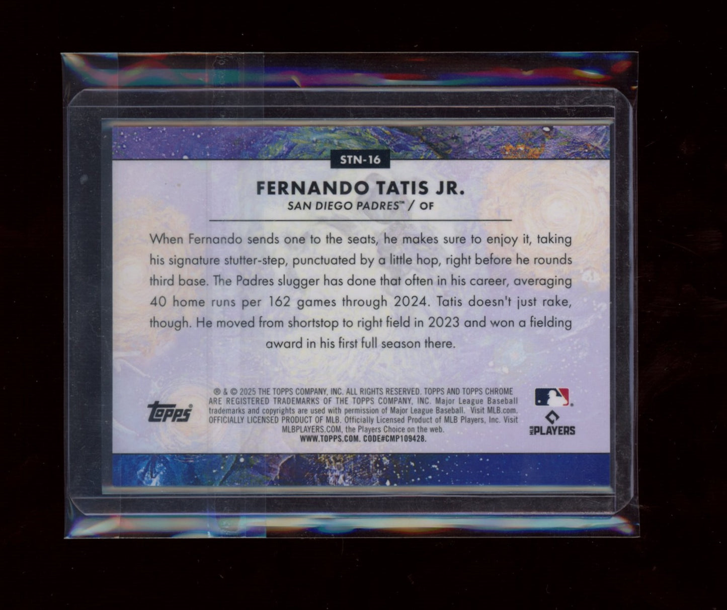 2025 Topps Chrome Cosmic #STN-16 Fernando Tatis Jr. Stars in the Night