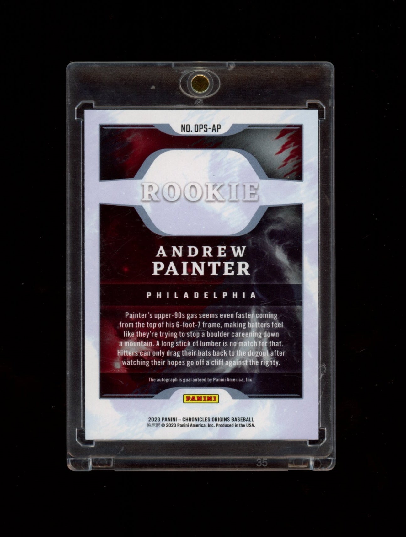 2023 Panini Origins Andrew Painter Autograph /99