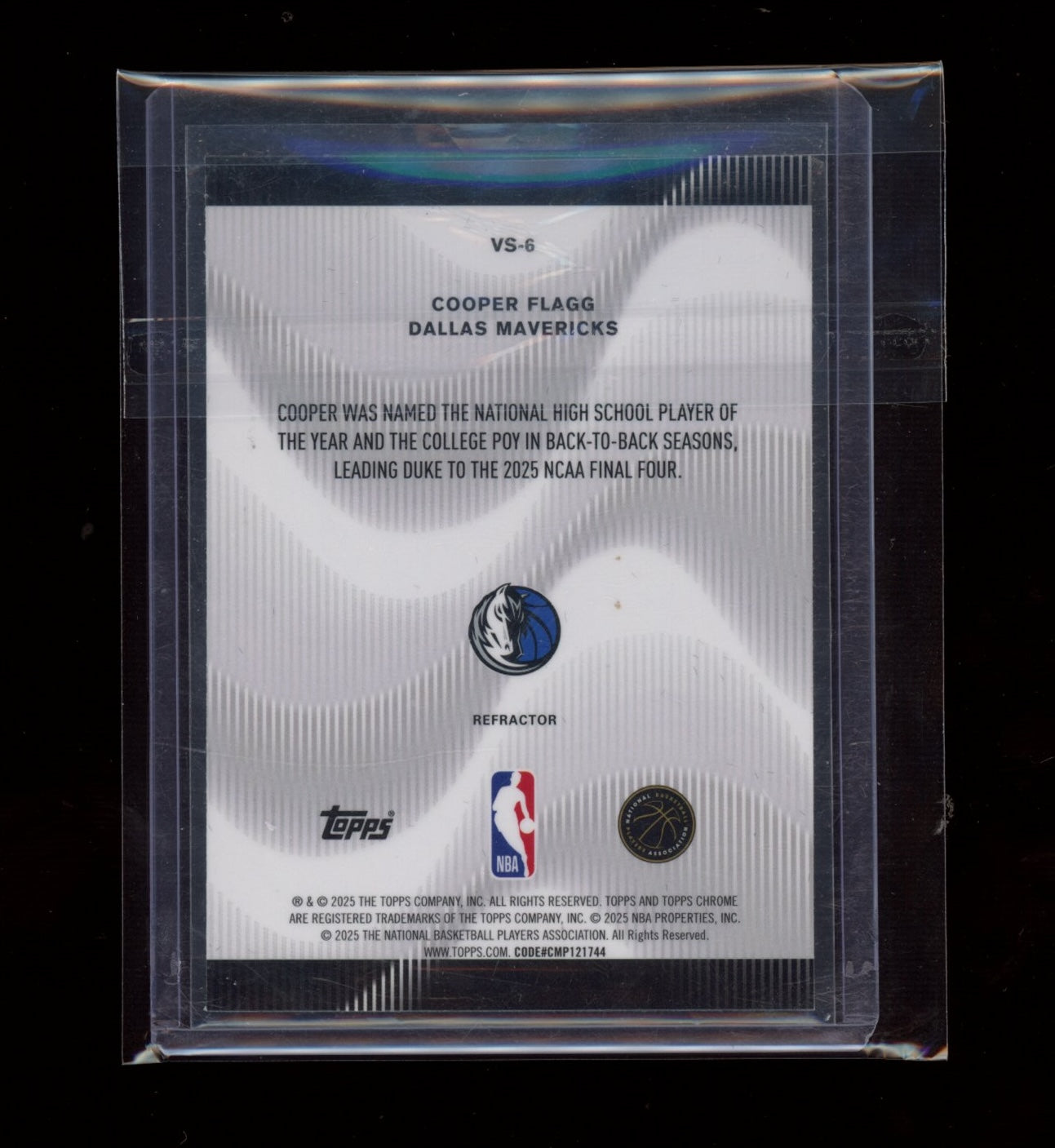 2025-26 Topps Chrome #VS-6 Cooper Flagg Voices Refractor