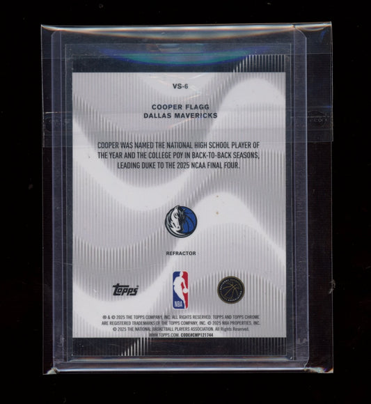 2025-26 Topps Chrome #VS-6 Cooper Flagg Voices Refractor