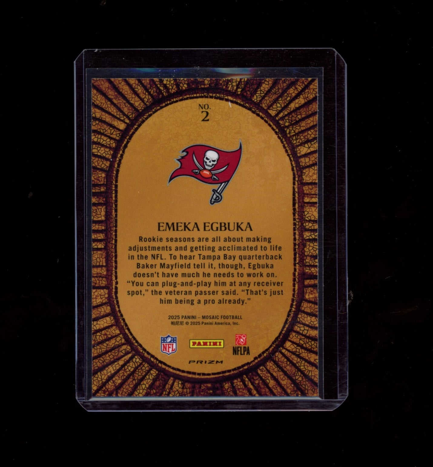 2025 Panini Mosaic #2 Emeka Egbuka Micro Mosaic