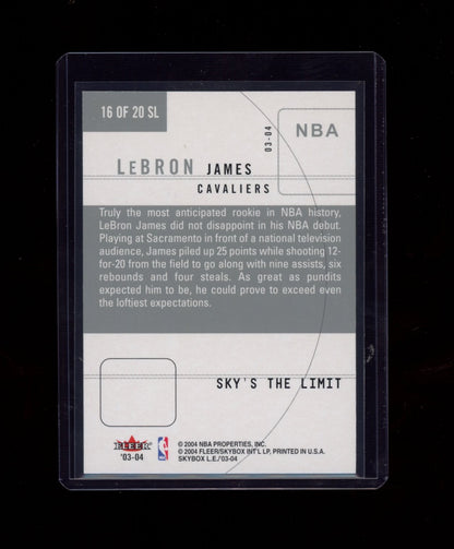 2003-04 SkyBox LE #16 SL LeBron James Sky's the Limit