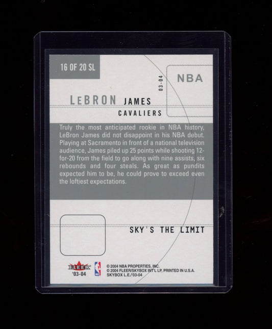 2003-04 SkyBox LE #16 SL LeBron James Sky's the Limit