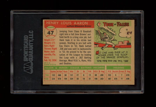 1955 Topps #47 Hank Aaron SGC 5