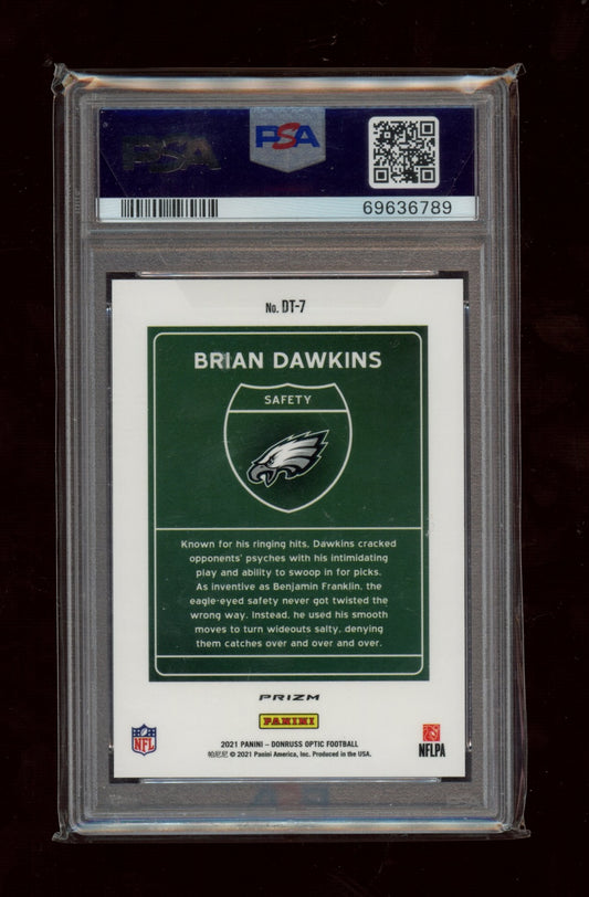 2021 Panini Donruss Optic Downtown #DT7 Brian Dawkins Downtown PSA 10