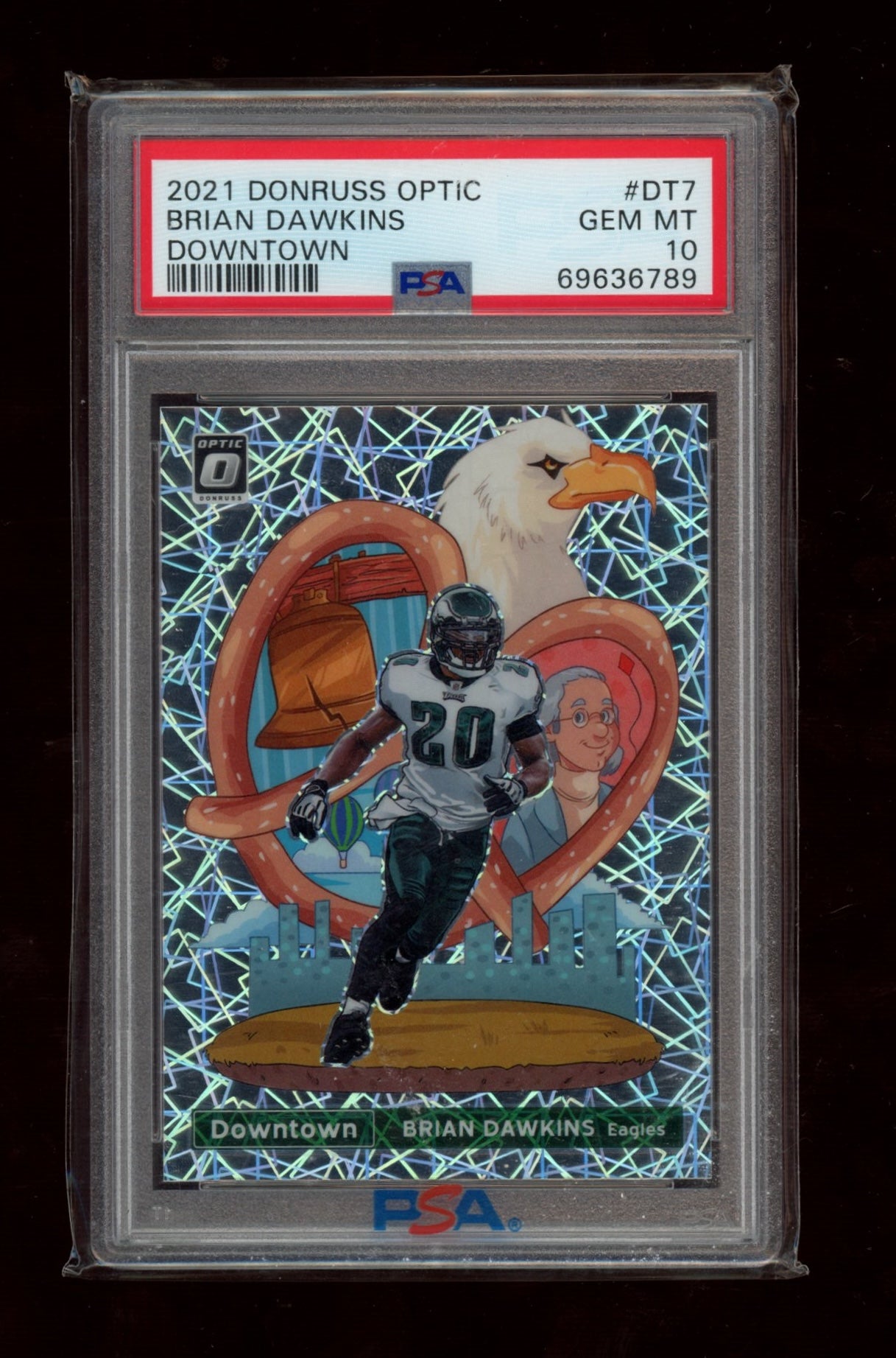 2021 Panini Donruss Optic Downtown #DT7 Brian Dawkins Downtown PSA 10