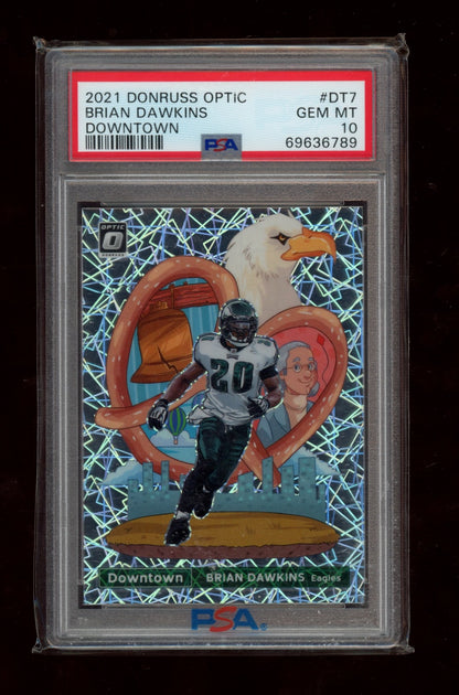 2021 Panini Donruss Optic Downtown #DT7 Brian Dawkins Downtown PSA 10
