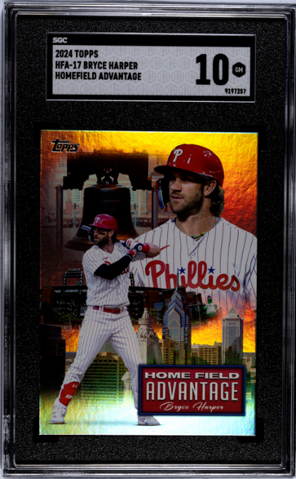2024 Topps #HFA-17 Bryce Harper Home Field Adv. SGC 10