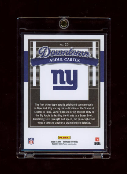 2025 Donruss #20 Abdul Carter Downtown!