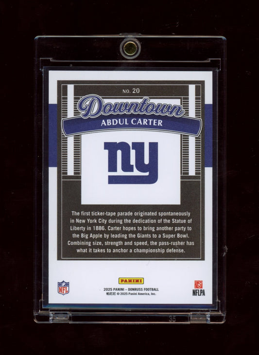 2025 Donruss #20 Abdul Carter Downtown!